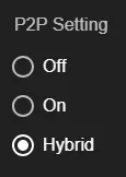 Enabling P2P in Hybrid mode